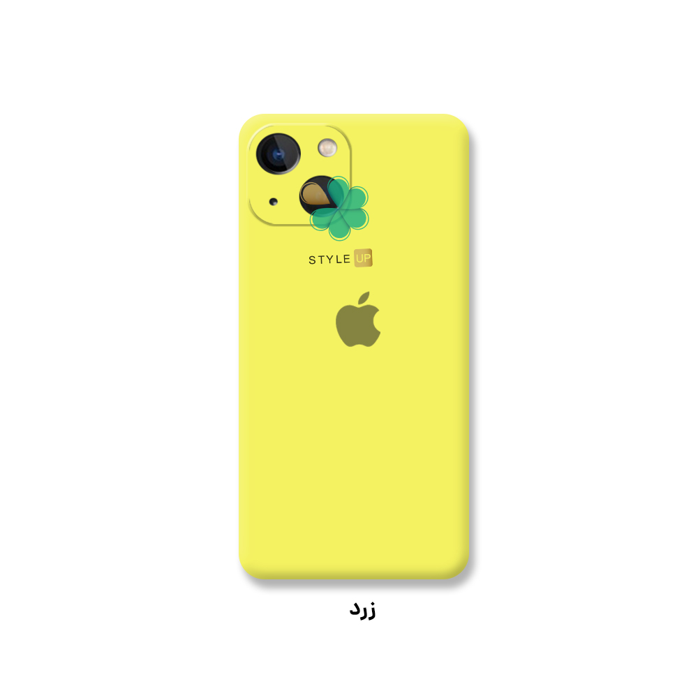 خرید قاب گوشی آیفون iPhone 14 Plus مدل سیلیکونی محافظ لنز دار رنگ زرد