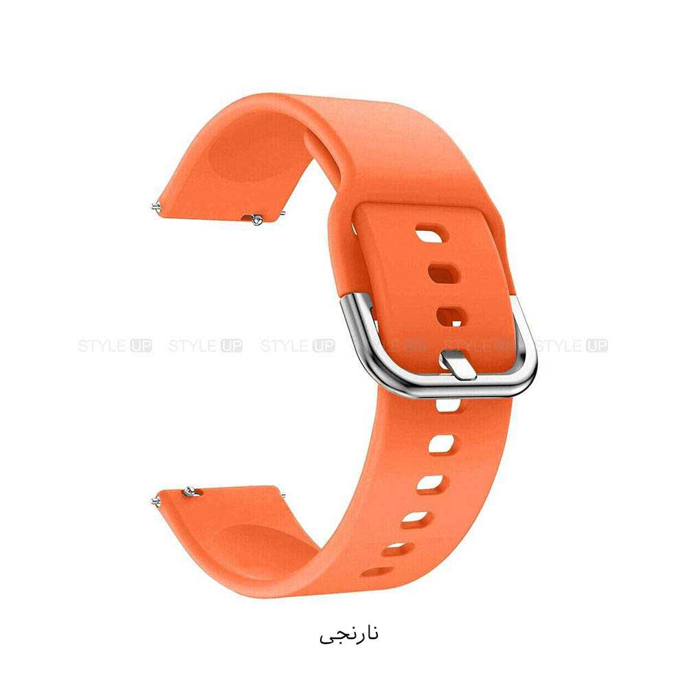 خرید بند ساعت شیائومی Amazfit GTR 4 مدل سیلیکونی نرم رنگ نارنجی
