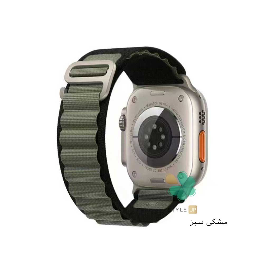 خرید بند ساعت اپل واچ Apple Watch 42/44 مدل Alpine Loop رنگ مشکی سبز