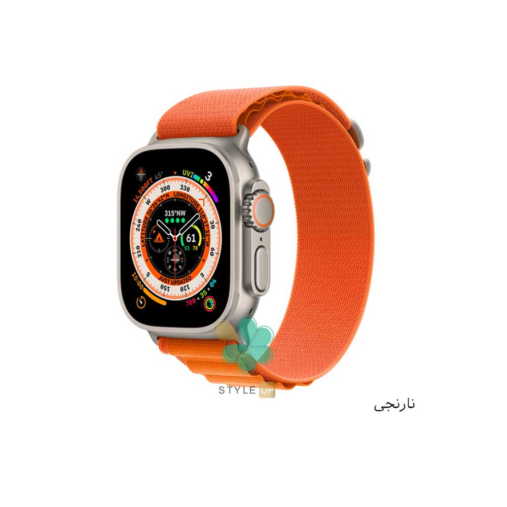 خرید بند ساعت اپل واچ Apple Watch 45/49 مدل Alpine Loop رنگ نارنجی