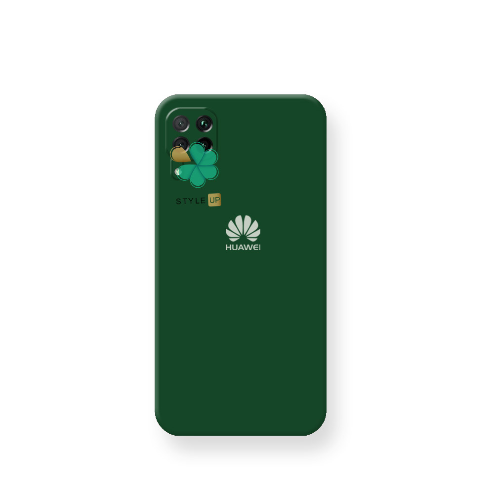خرید قاب گوشی هواوی Huawei nova 7i مدل سیلیکونی محافظ لنز دار رنگ سبز ارتشی
