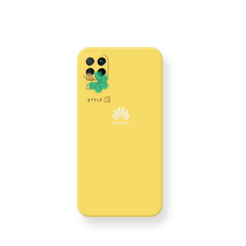 خرید قاب گوشی هواوی Huawei nova 7i مدل سیلیکونی محافظ لنز دار رنگ زرد
