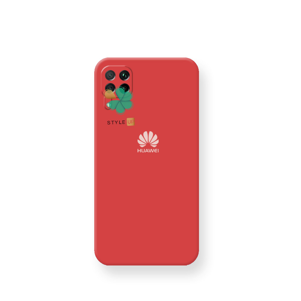 خرید قاب گوشی هواوی Huawei nova 7i مدل سیلیکونی محافظ لنز دار رنگ قرمز
