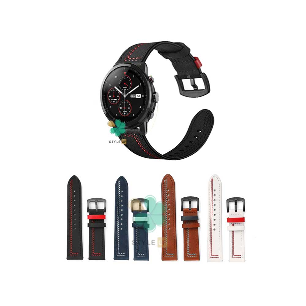 قیمت بند چرمی ساعت شیائومی Xiaomi Amazfit Stratos Plus مدل Nubuck Leather