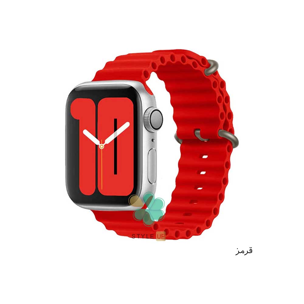 خرید بند ساعت هوشمند اپل واچ Apple Watch 38/40mm مدل Ocean Loop رنگ قرمز