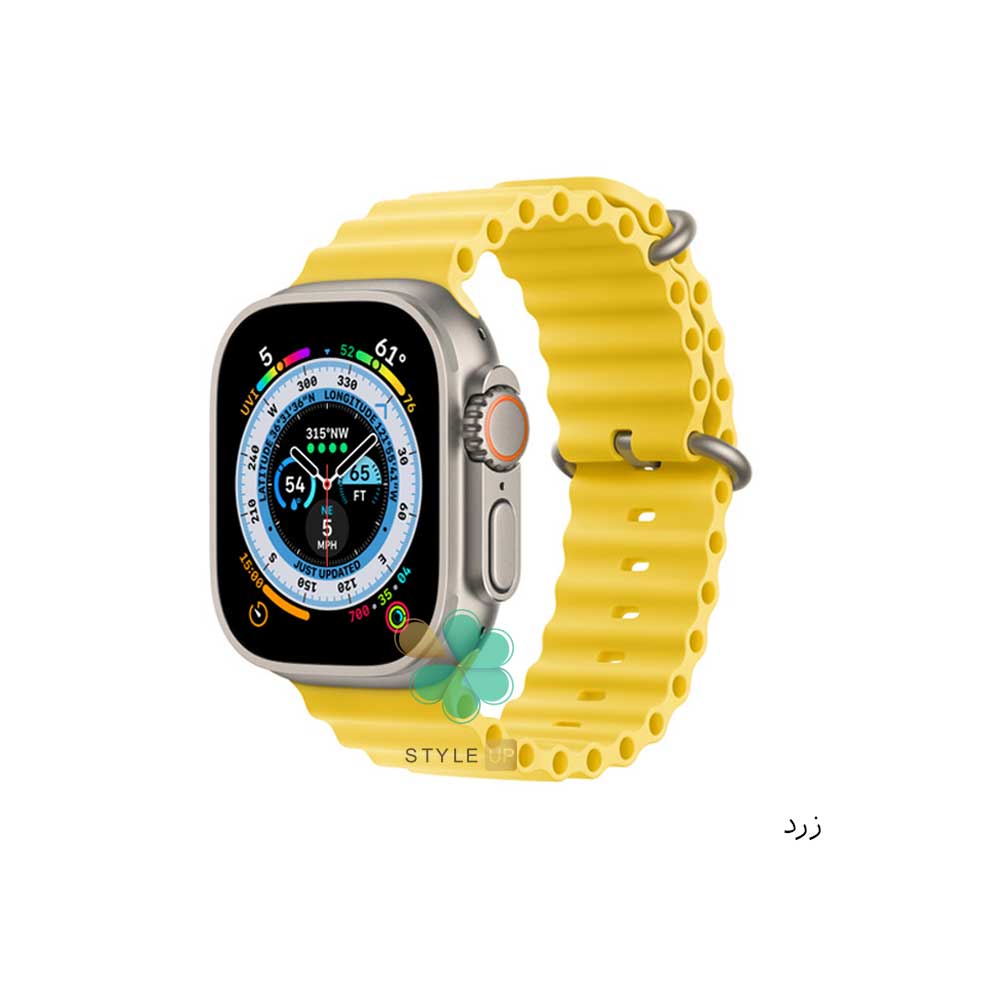 خرید بند ساعت هوشمند اپل واچ Apple Watch 42/44mm مدل Ocean Loop رنگ زرد