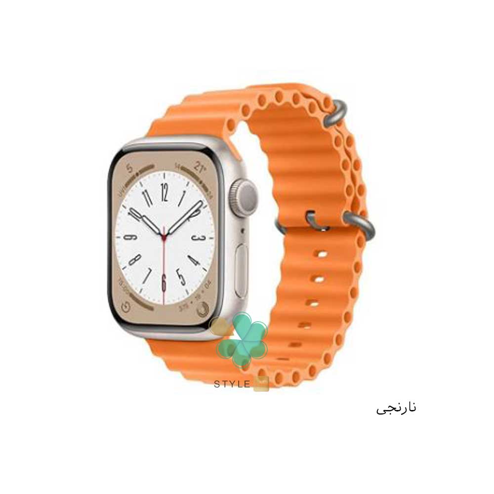 خرید بند ساعت هوشمند اپل واچ Apple Watch 45/49mm مدل Ocean Loop رنگ نارنجی