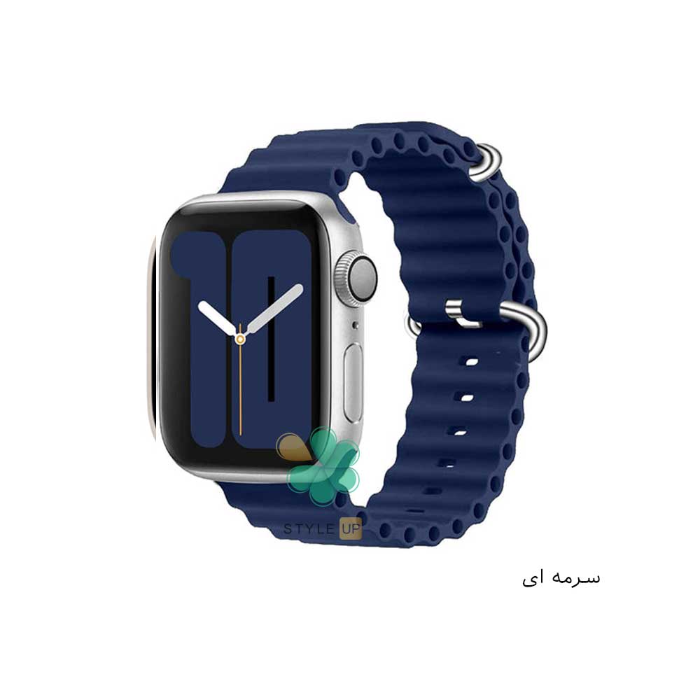 خرید بند ساعت هوشمند اپل واچ Apple Watch 45/49mm مدل Ocean Loop رنگ سرمه ای