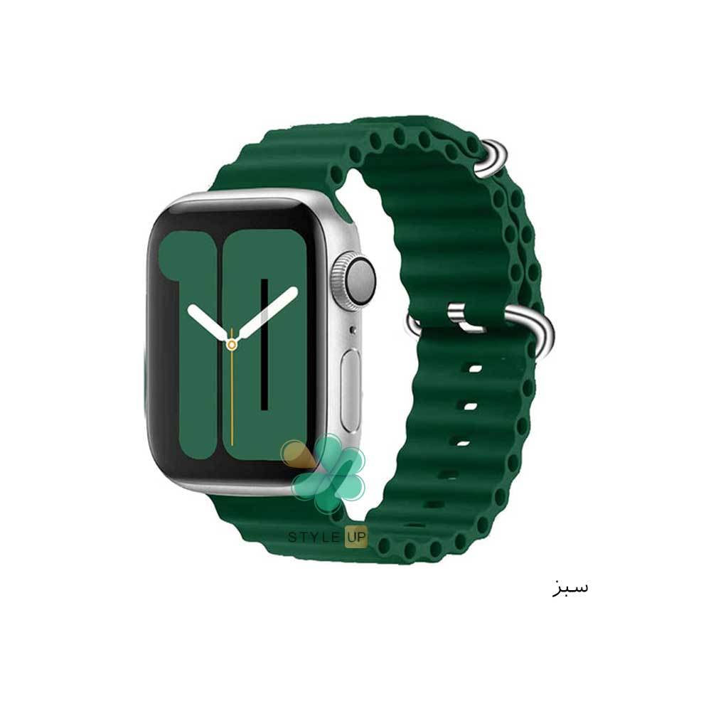 خرید بند ساعت هوشمند اپل واچ Apple Watch 45/49mm مدل Ocean Loop رنگ سبز