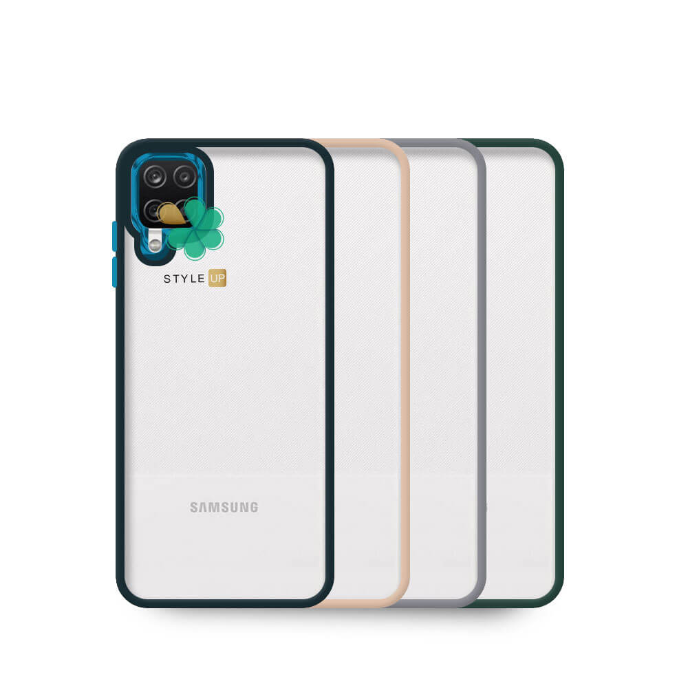 مشخصات خرید کاور گوشی Fancy Defence برند New Skin مناسب Samsung F22 پشت شفاف با فریم رنگی در اطراف لنز