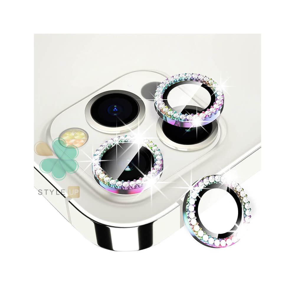 خرید محافظ لنز دوربین گوشی نگین دار مناسب اپل iPhone 14 Pro چند رنگ 