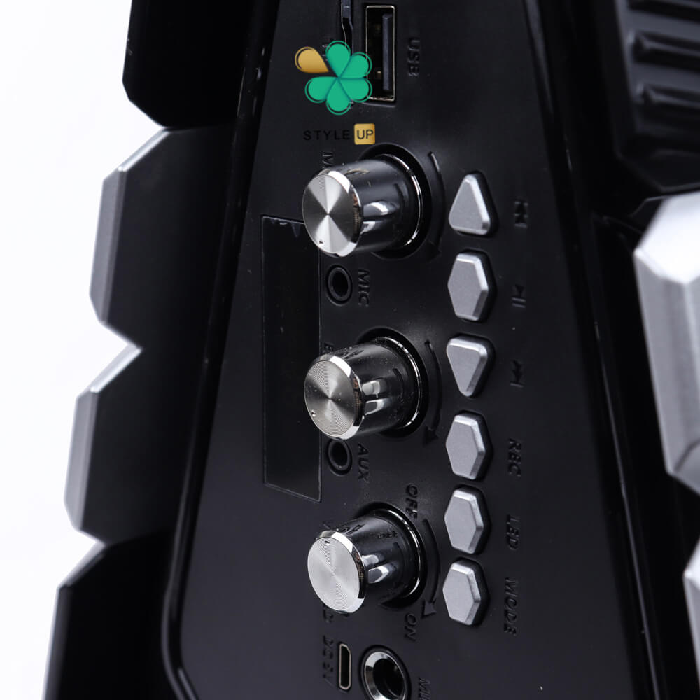 قیمت بلندگوی بلوتوثی قابل حمل برند T1 مدل T1-201 دارای دکمه‌های کنترل صدا