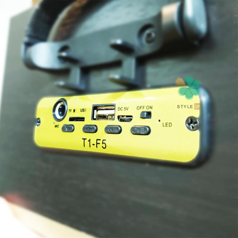 مشخصات اسپیکر بلوتوثی پرتابل برند T1 مدل T1-F5 با تضمین بهترین کیفیت