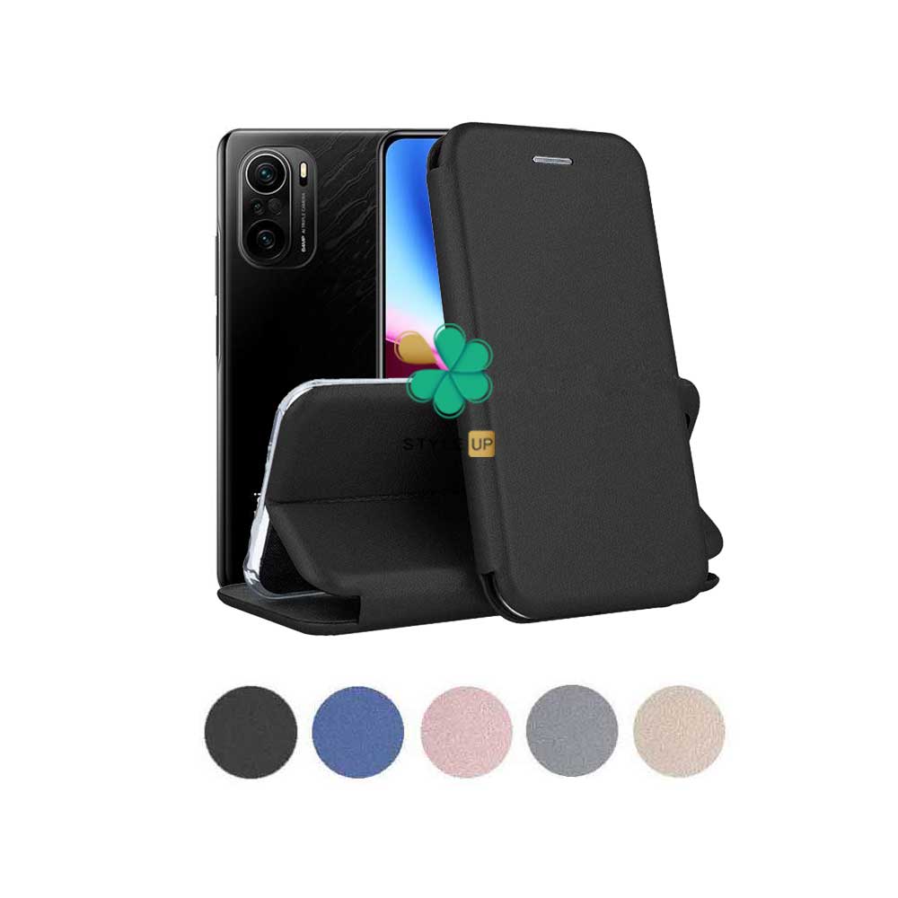 قیمت کیف چرمی کلاسوری مناسب شیائومی Redmi K40 با پوشش کامل بدنه