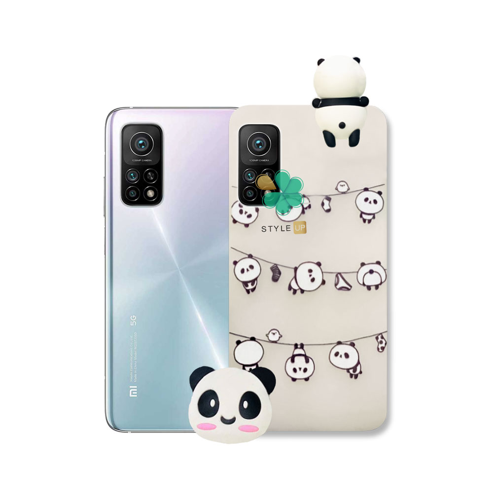 خرید قاب فانتزی Panda مناسب Mi 10T 5G شفاف و منعطف