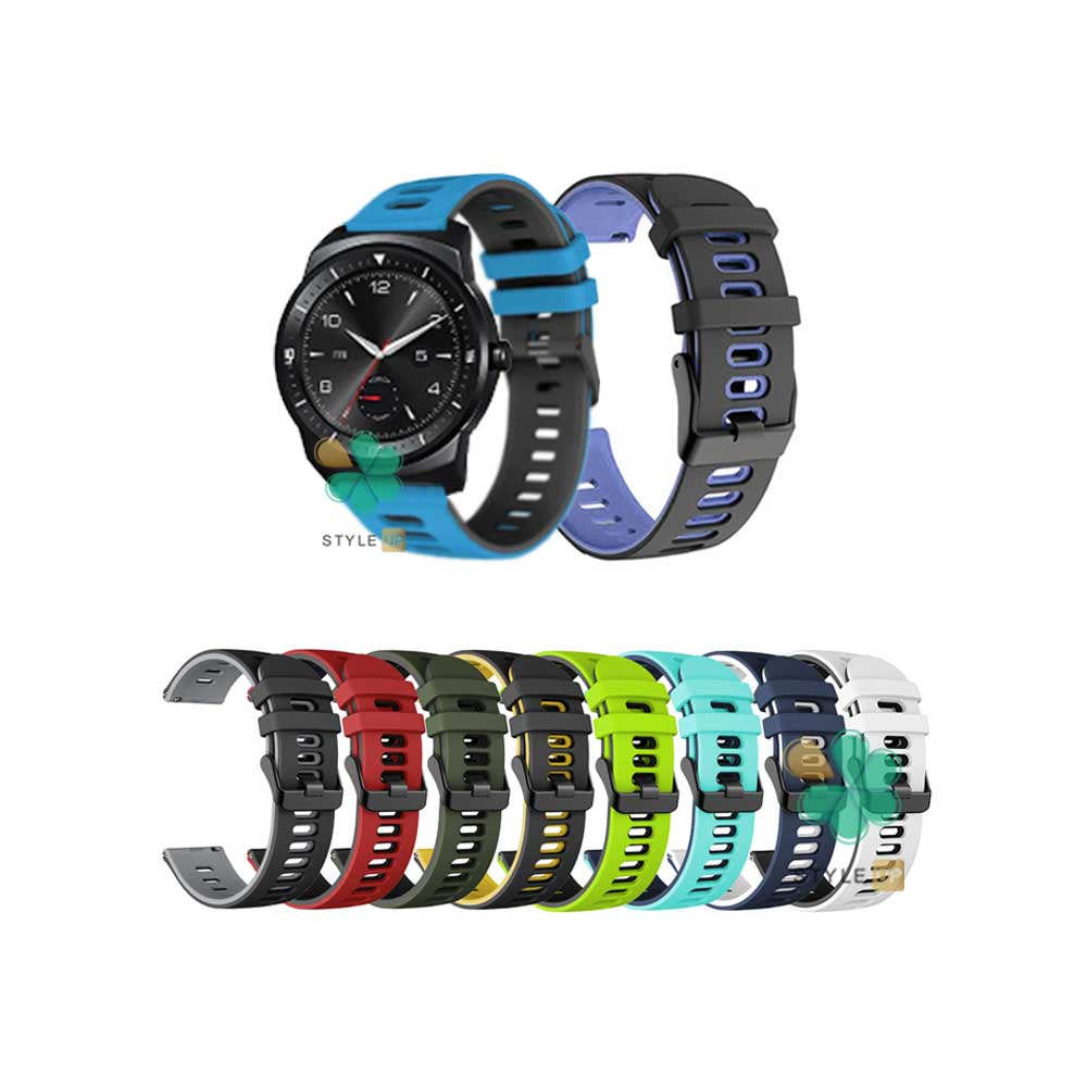قیمت بند سیلیکونی Two-tone مناسب ال جی G Watch R W110 با رنگبندی متنوع