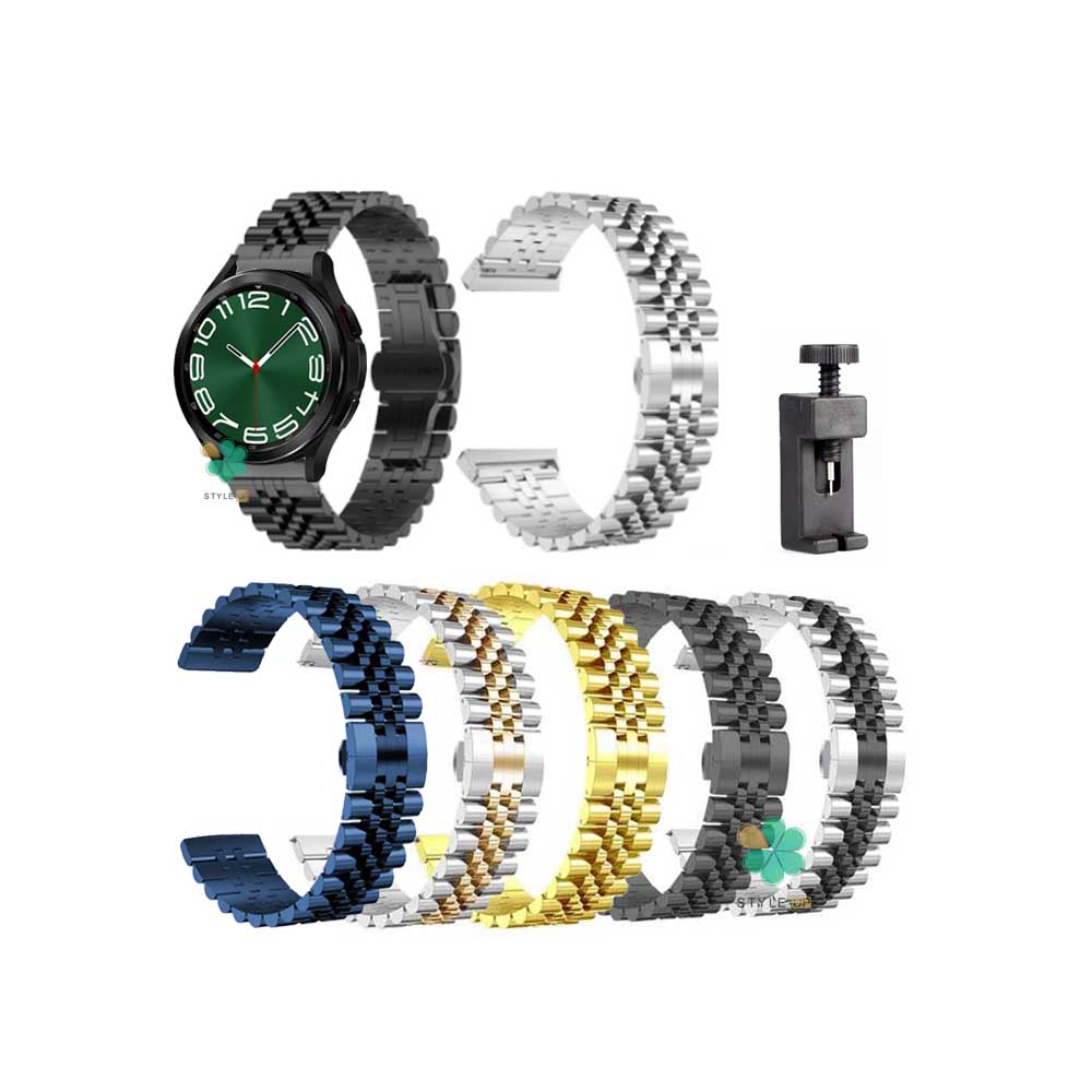 قیمت بند ساعت فلزی 5Rows مناسب سامسونگ Galaxy Watch 6 Classic با رنگبندی متنوع