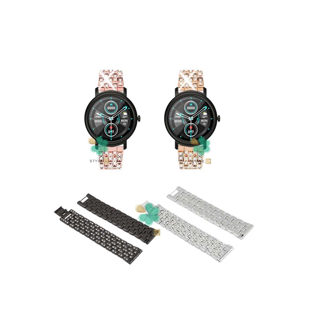 قیمت بند ساعت لاکچری Full Diamond مناسب MiBro Air Watch بادوام و مقاوم