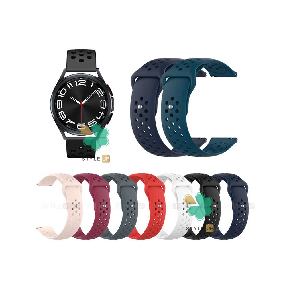 قیمت بند سیلیکونی Nike مناسب سامسونگ Galaxy Watch 6 Classic با رنگبندی متنوع 