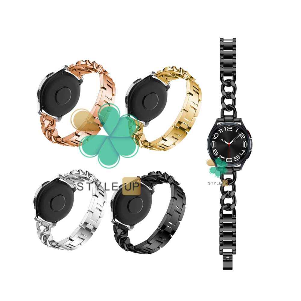 قیمتبند ساعت فلزی EverSnows مناسب Galaxy Watch 6 Classic با رنگبندی متنوع