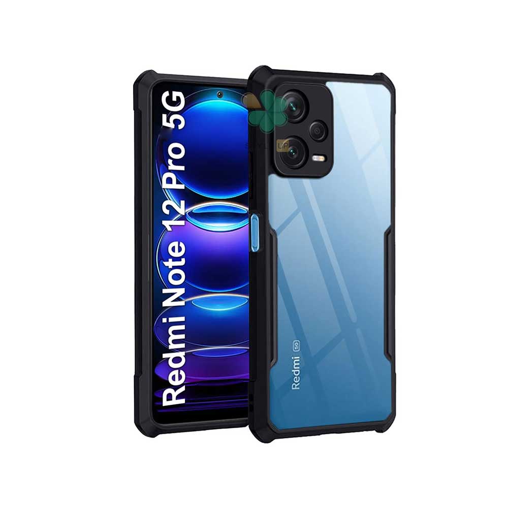 خرید قاب برند XUNDD مدل پشت شفاف مناسب گوشی شیائومی Redmi Note 12 Pro دارای بامپر ضد ضربه
