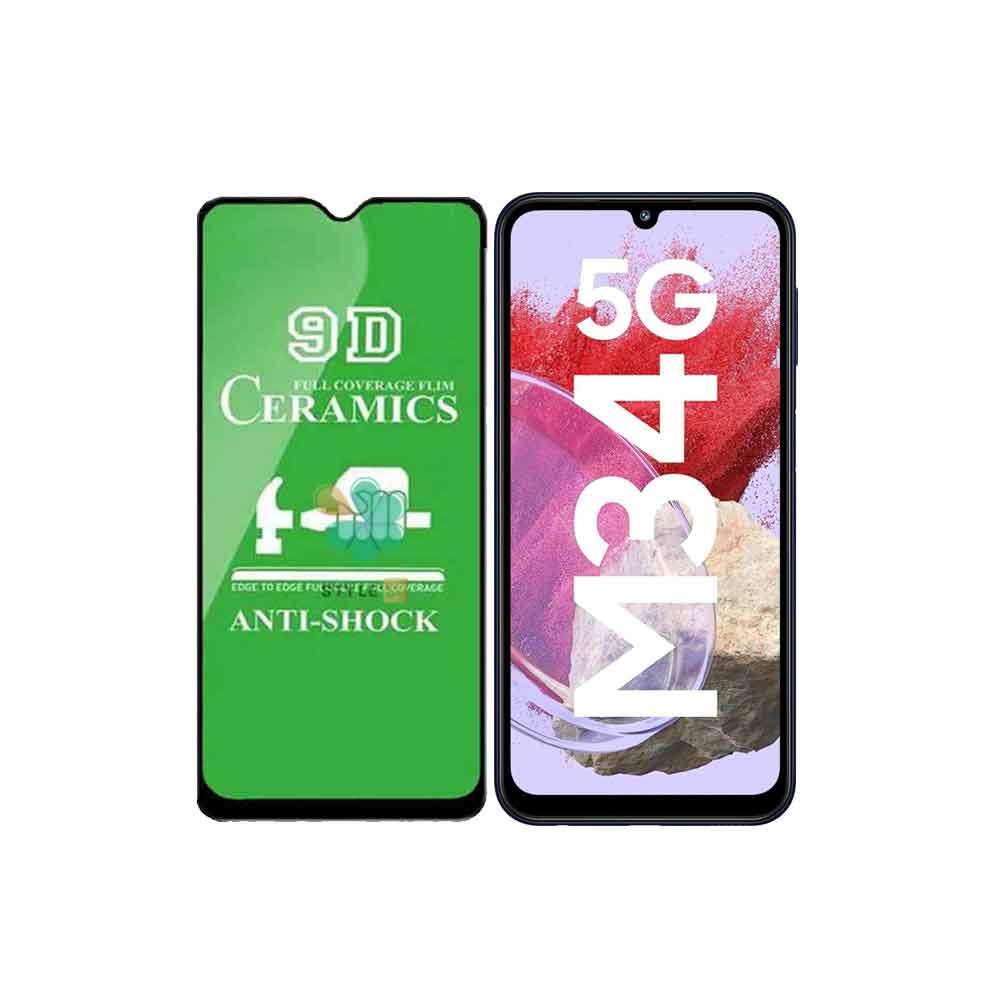 قیمت گلس گوشی سرامیکی تمام صفحه مناسب Galaxy M34 5G شفاف و بادوام