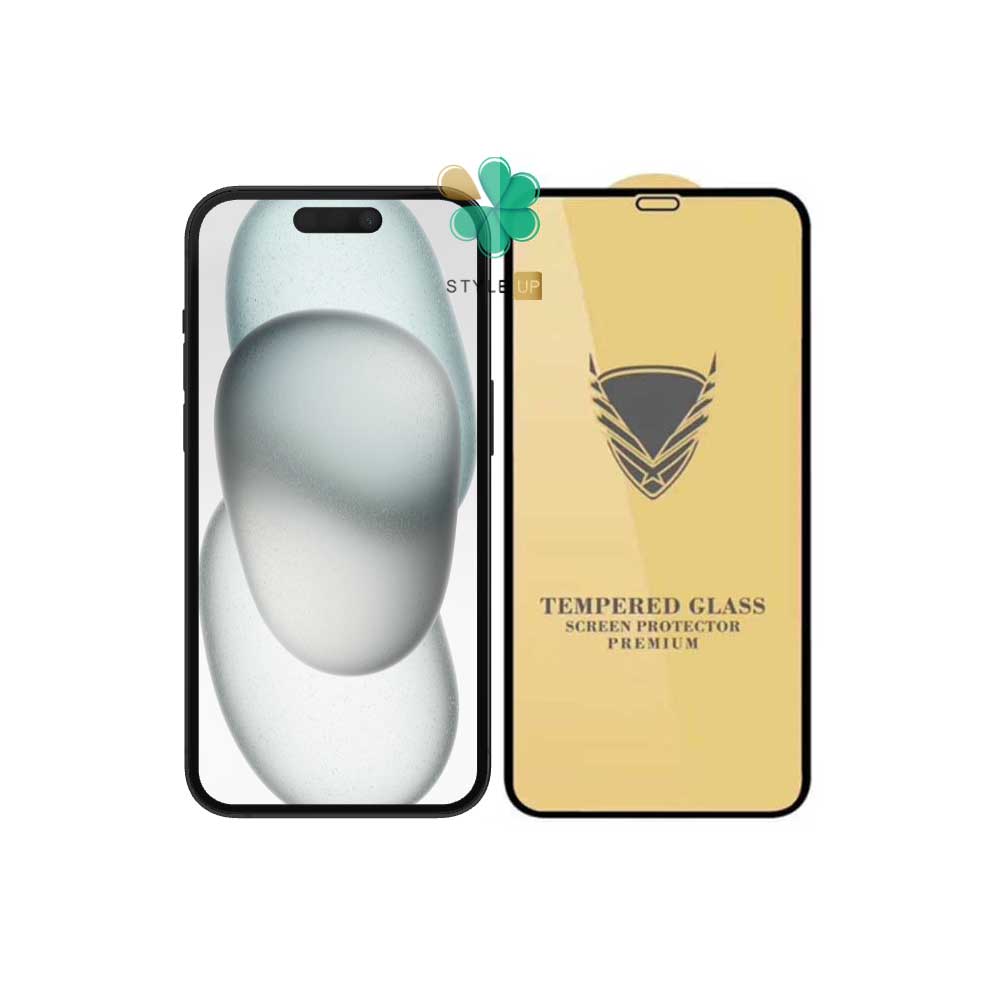 خرید و بررسی محافظ صفحه گوشی Golden Armor OG برای اپل آیفون 15 پوشش کامل نمایشگر