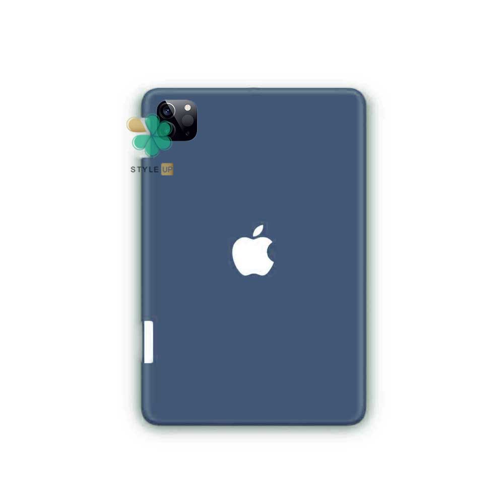 خرید کاور سیلیکونی جا قلم دار مخصوص آیپد Apple iPad Pro 11 2022 رنگ آبی پوشش کامل بدنه