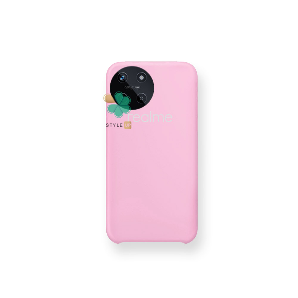 خرید قاب محافظ سیلیکونی مناسب Realme 11 رنگ صورتی سبک و انعطاف پذیر