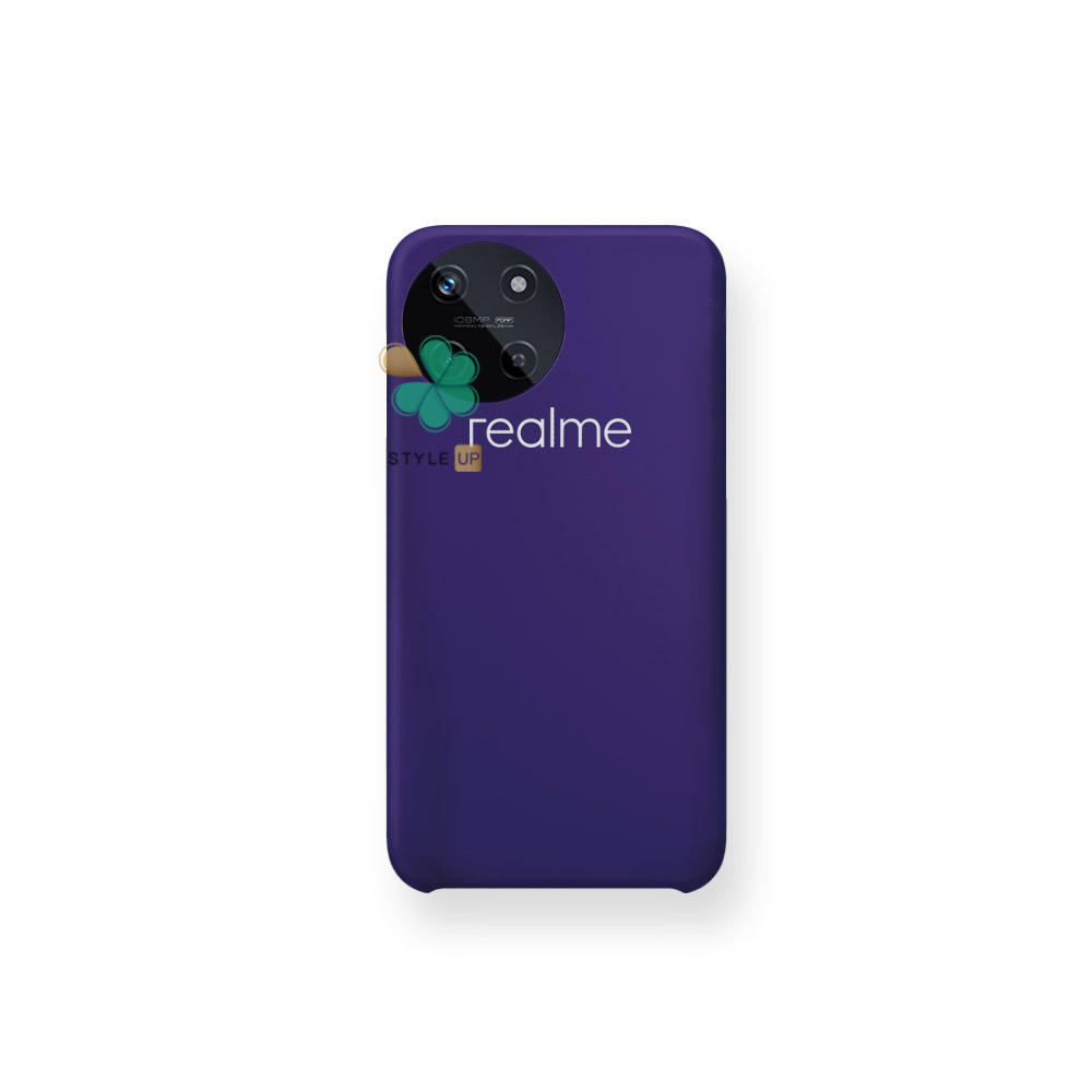 خرید قاب محافظ سیلیکونی مناسب Realme 11 رنگ بنفش مقاوم و ضد خش