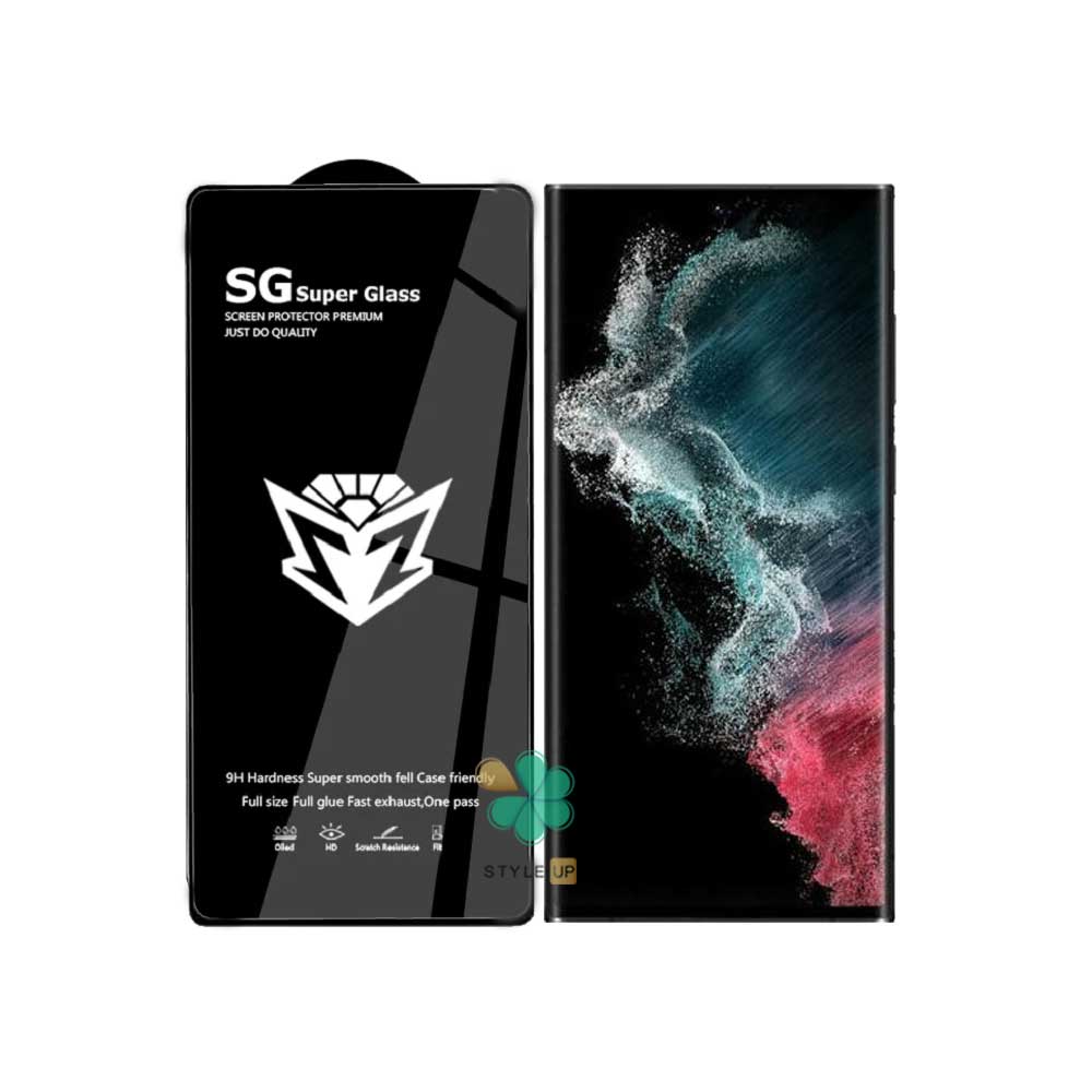 قیمت گلس محافظ صفحه گوشی SG Super مخصوص S22 Ultra پوشش کامل صفحه