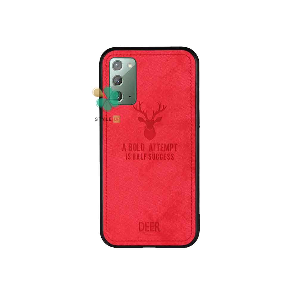 قیمت کاور پارچه ای گوزن برای سامسونگ Galaxy Note 20 رنگ قرمز عدم جذب لک و گرد