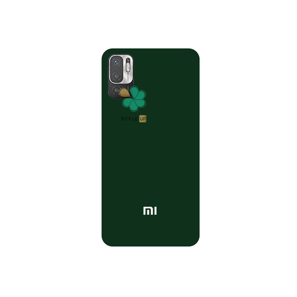 خرید کاور محافظ سیلیکونی اصل مخصوص Redmi Note 10T 5G رنگ سبز ارتشی پوشش کامل بدنه