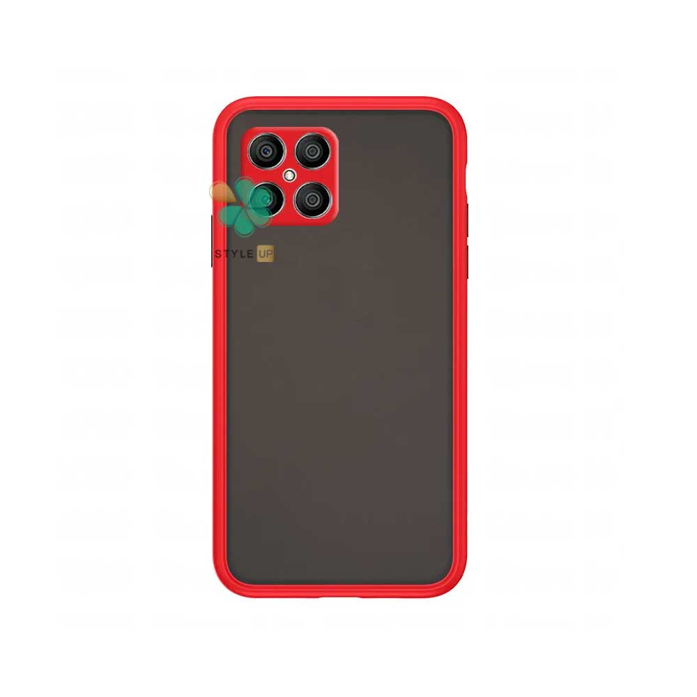 خرید کاور گوشی پشت مات محافظ لنزدار برای Honor X8 رنگ قرمز ضد خط و خش