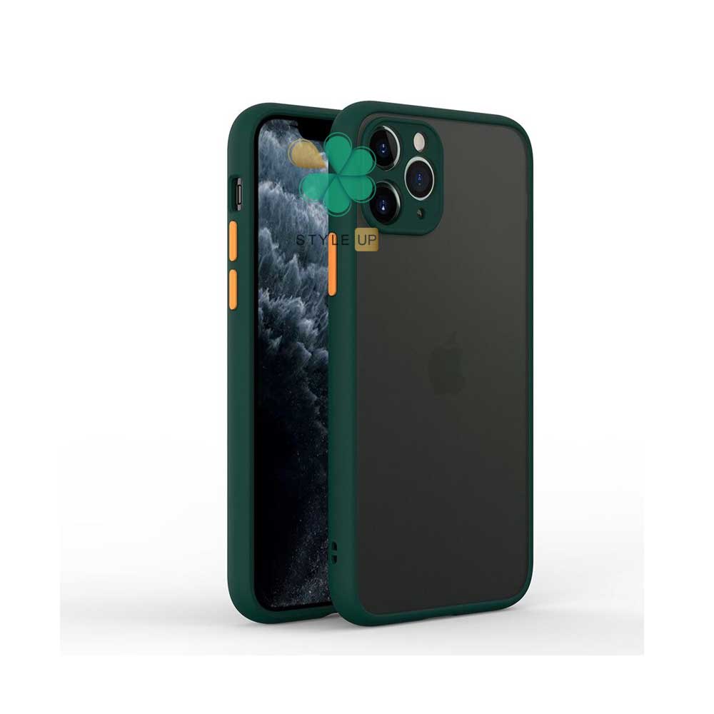 خرید و قیمت قاب گوشی پشت مات محافظ لنزدار مناسب Apple iPhone 14 Pro رنگ سبز بادوام و باکیفیت