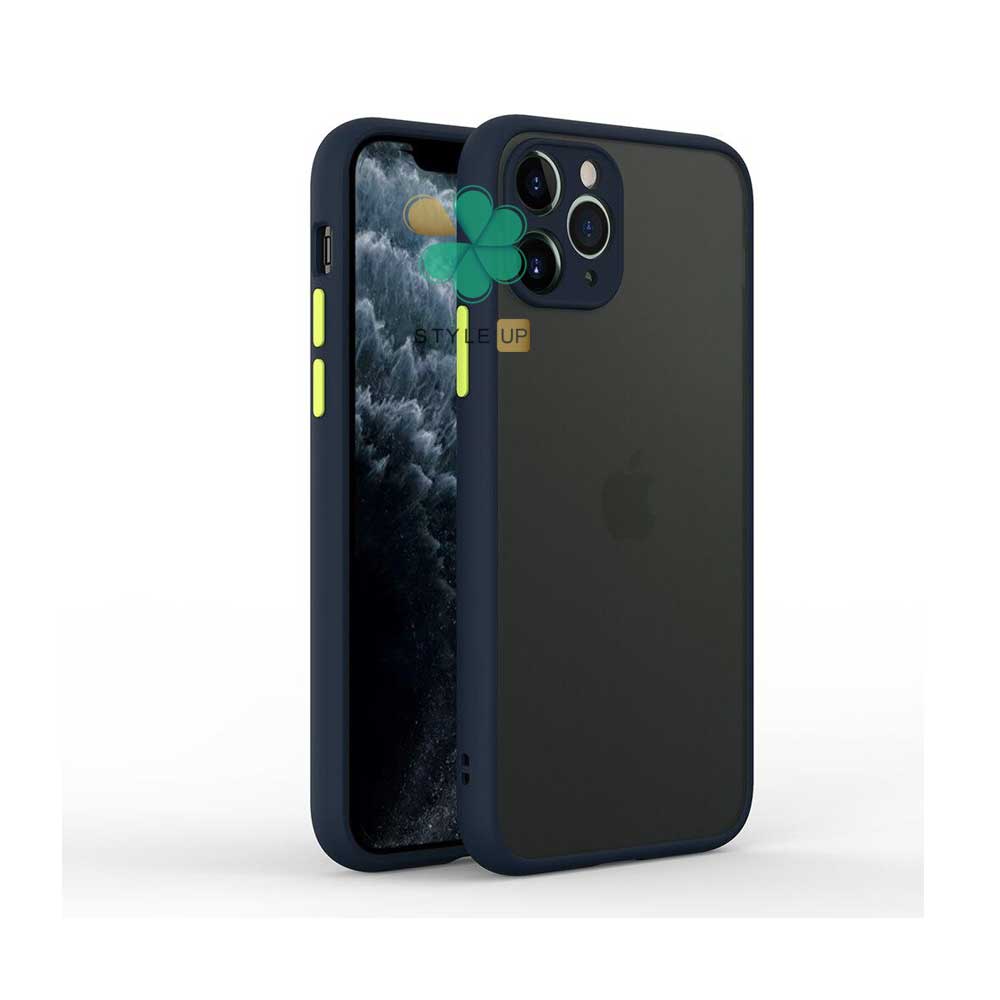 خرید و قیمت کاور گوشی پشت مات محافظ لنزدار مخصوص iPhone 14 Pro رنگ آبی بادوام و مقاوم