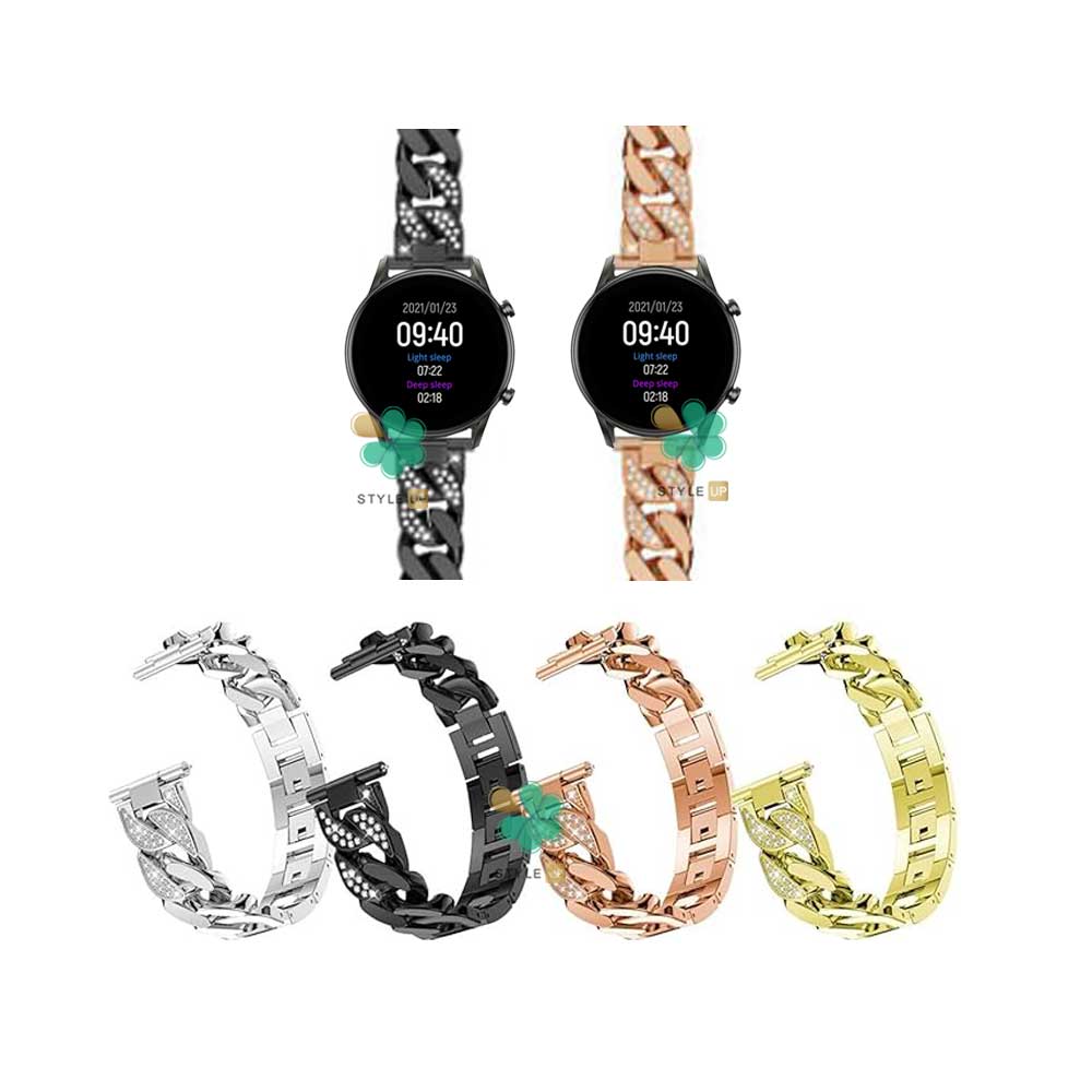 675072077-vogue-metal-cowboy-chain-link-band-haylou-rt2-ls10 قیمت بند ساعت Vogue برای Haylou RT2 LS10 بادوام و مقاوم