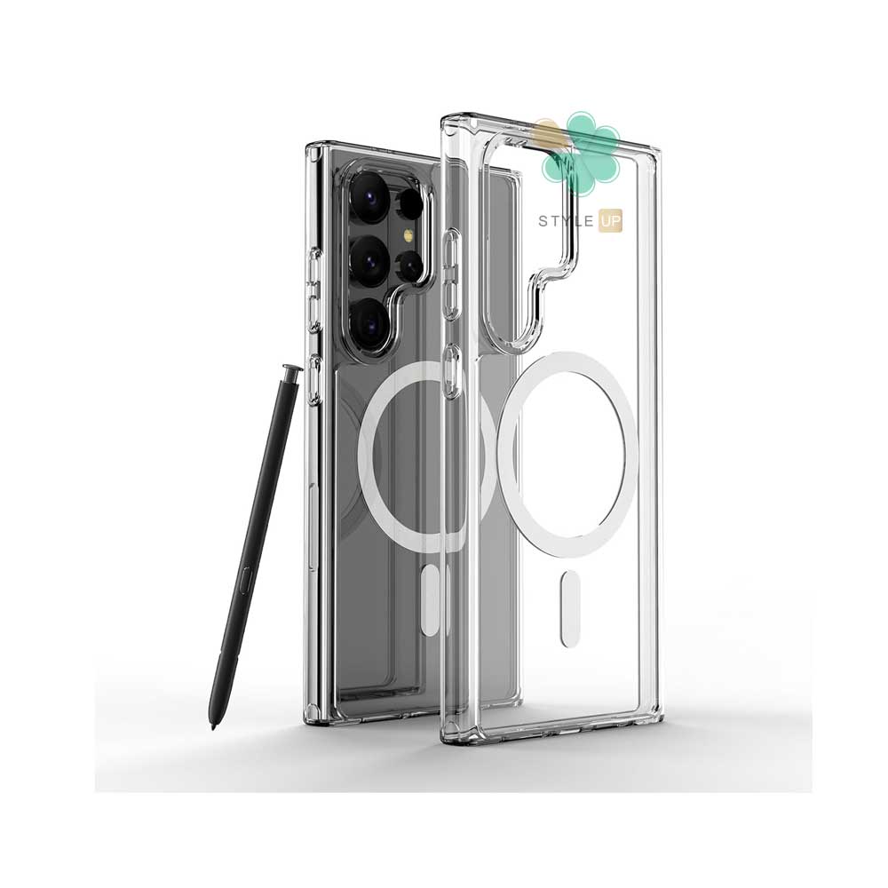 خرید قاب گوشی شفاف مگ سیف دار برای سامسونگ گلکسی S24 Ultra با طراحی ظریف