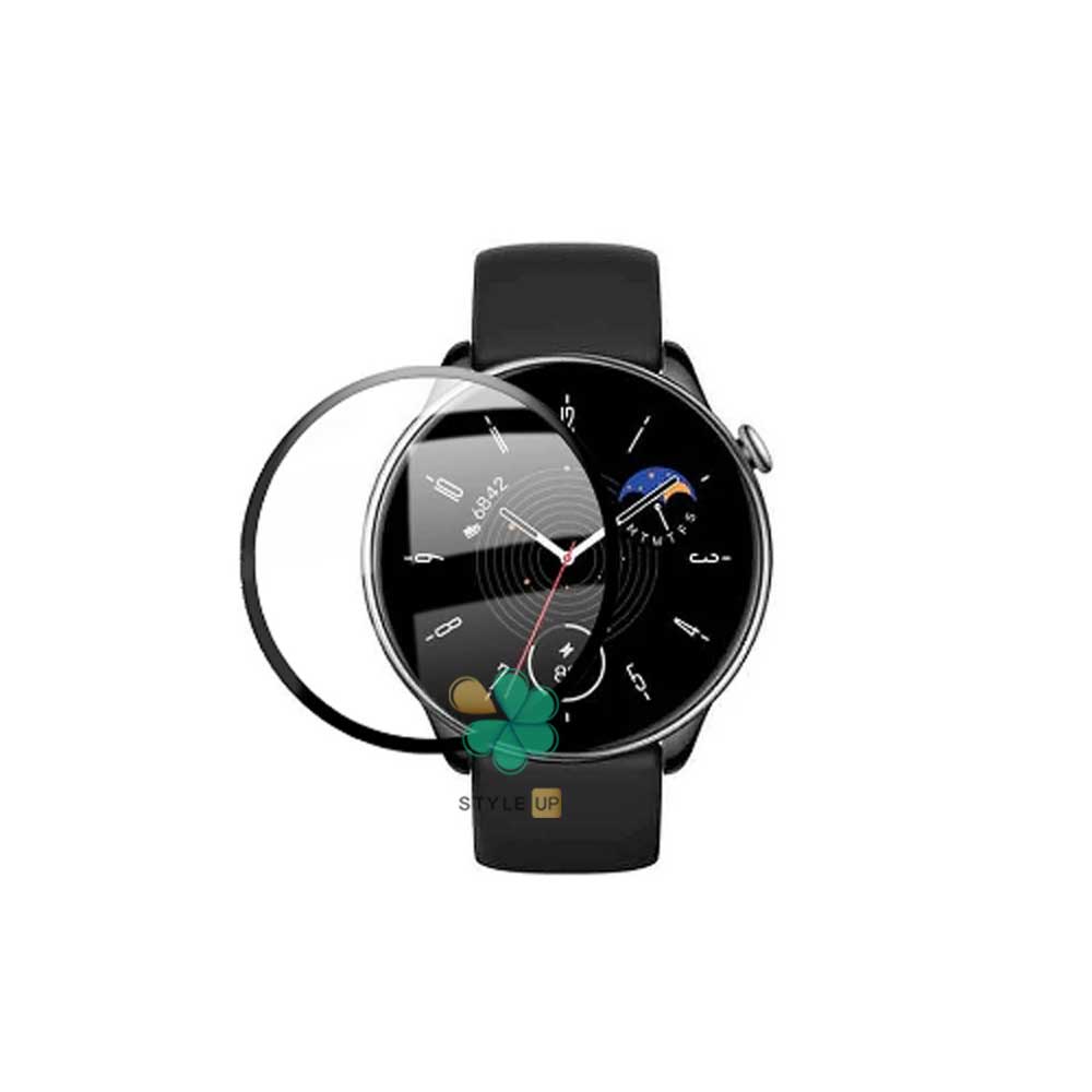 قیمت محافظ صفحه ساعت سرامیکی دور مشکی برای Amazfit GTR 4 Mini بادوام و شفاف 