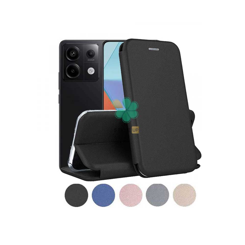خرید کیف گوشی چرمی کلاسوری برای ردمی Note 13 با تنوع رنگ جذاب