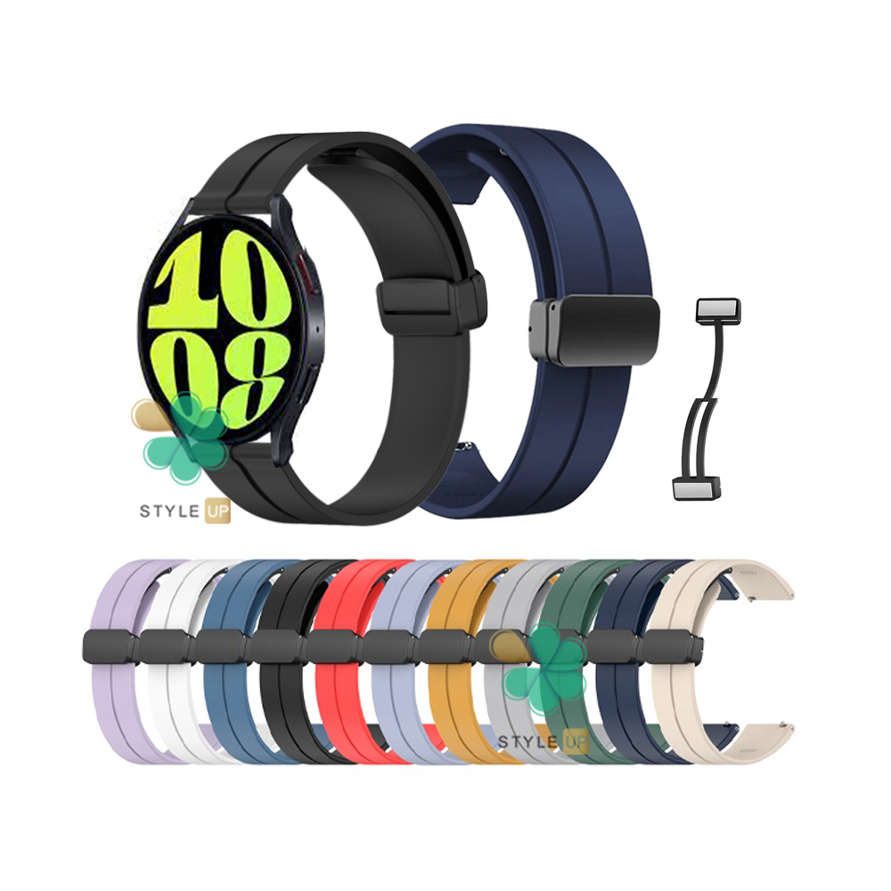 675159515-samsung-galaxy-watch-6-40-44mm-magnetic-d-buckle-sport-band (21) قیمت خرید بند Magnetic D-Buckle برای سامسونگ Galaxy Watch 6 با رنگبندی متنوع